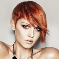 Copper Colored Hair on Woman With Copper Colored Hair